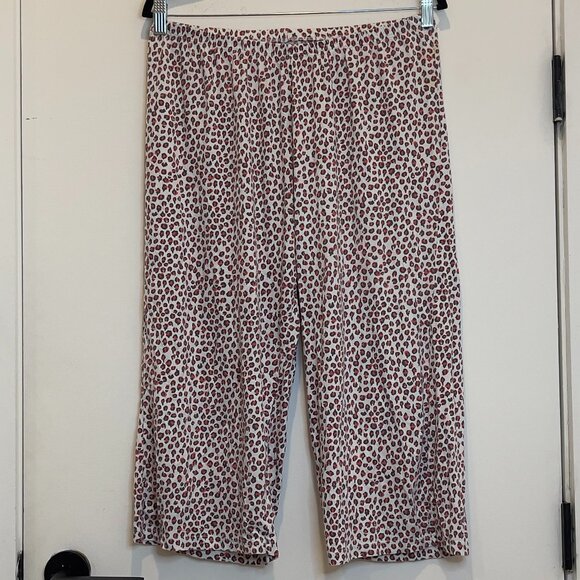 Hue Women's Leopard Print Capri Pajama Pants - Picture 1 of 2
